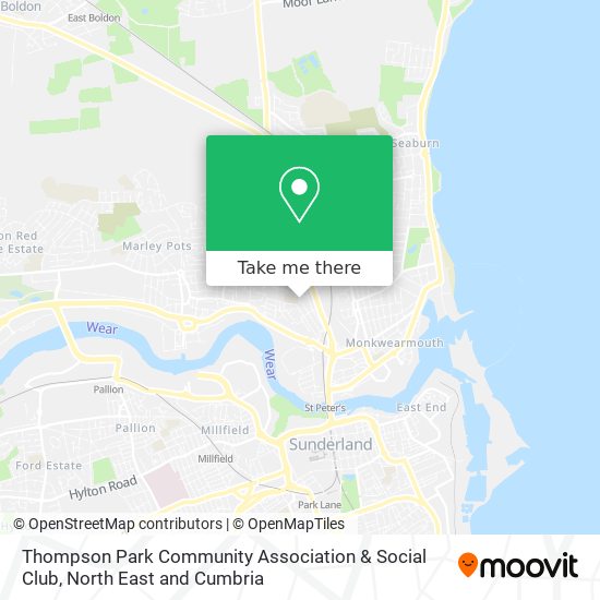 Thompson Park Community Association & Social Club map