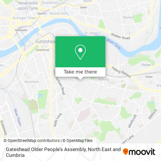 Gateshead Older People's Assembly map