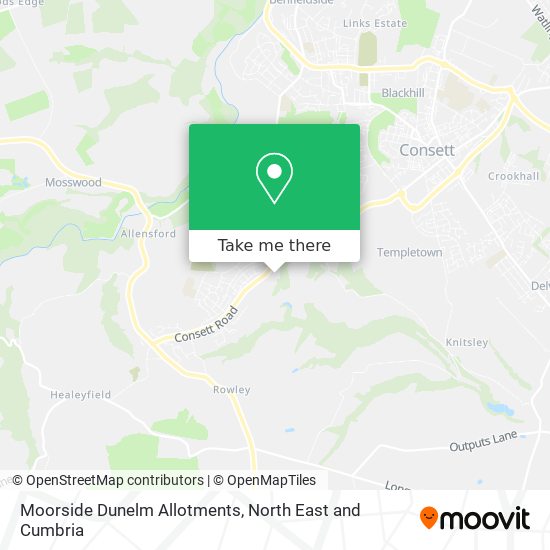 Moorside Dunelm Allotments map