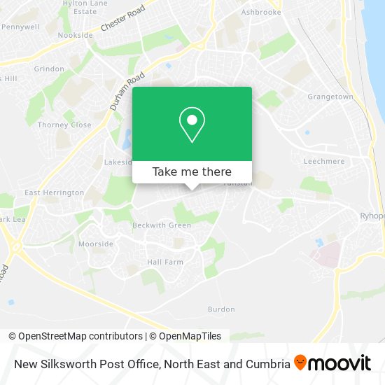 New Silksworth Post Office map