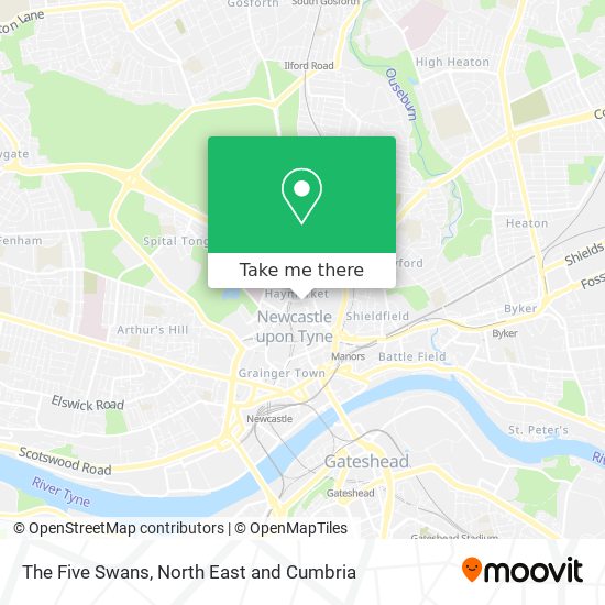 The Five Swans map