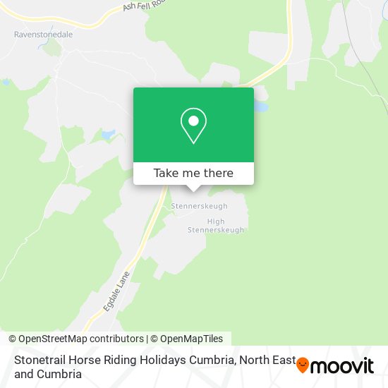 Stonetrail Horse Riding Holidays Cumbria map
