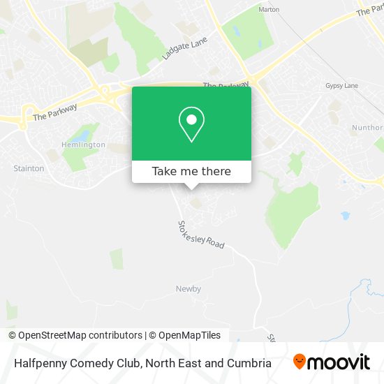 Halfpenny Comedy Club map
