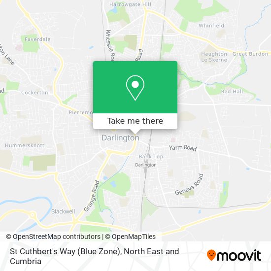 St Cuthbert's Way (Blue Zone) map