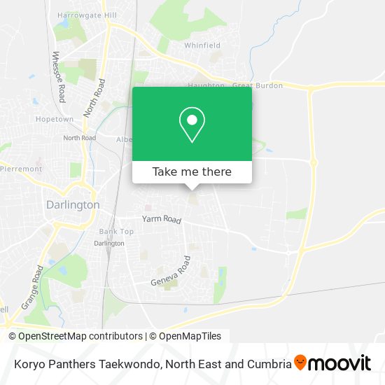 Koryo Panthers Taekwondo map