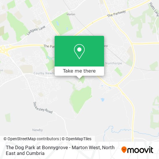 The Dog Park at Bonnygrove - Marton West map