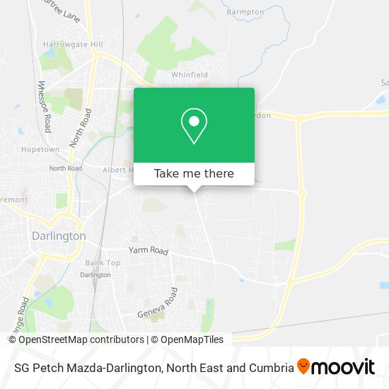 SG Petch Mazda-Darlington map
