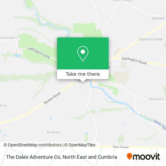 The Dales Adventure Co map