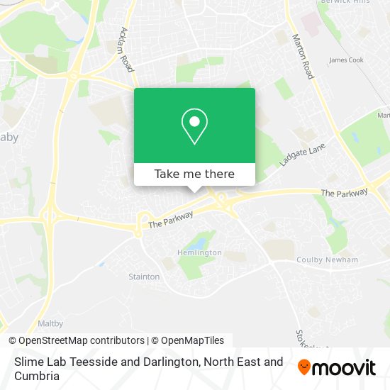 Slime Lab Teesside and Darlington map