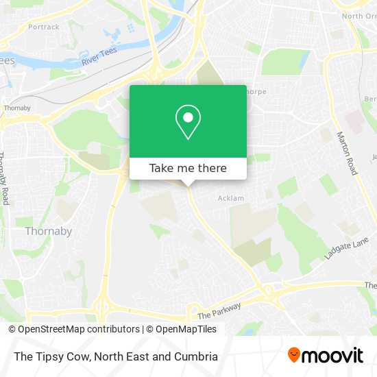 The Tipsy Cow map