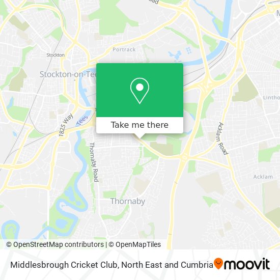 Middlesbrough Cricket Club map