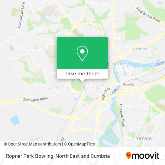 Ropner Park Bowling map
