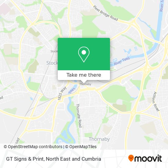 GT Signs & Print map