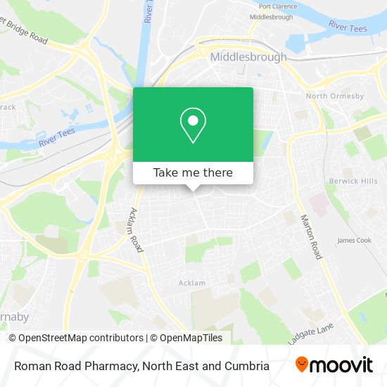 Roman Road Pharmacy map