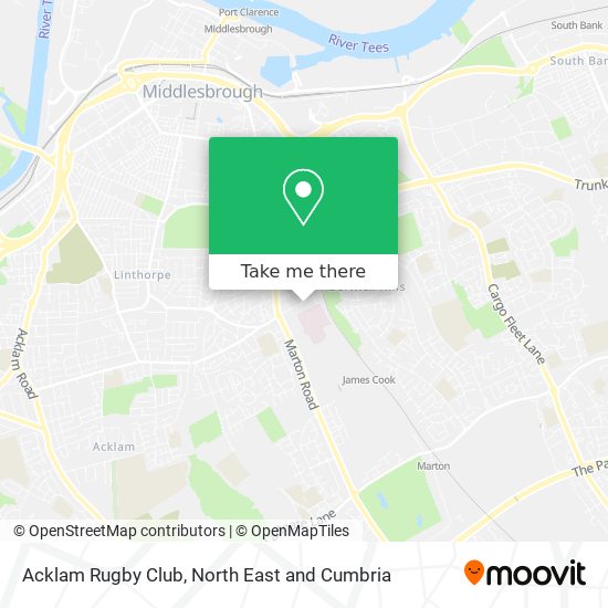 Acklam Rugby Club map