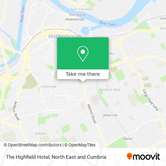 The Highfield Hotel map