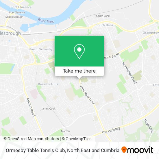Ormesby Table Tennis Club map
