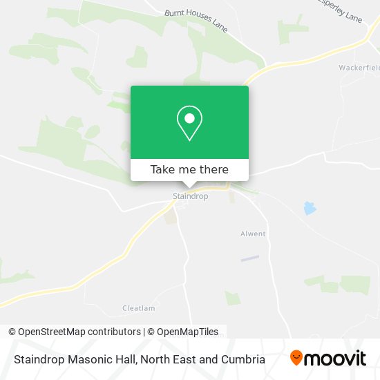 Staindrop Masonic Hall map