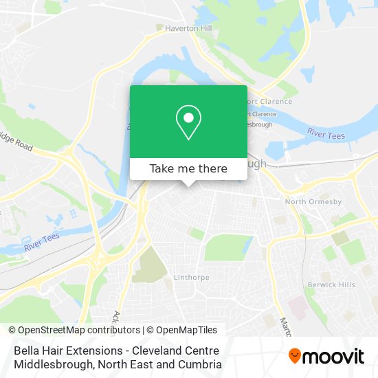 How to get to Bella Hair Extensions Cleveland Centre