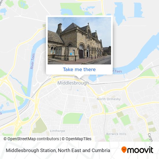 Middlesbrough Station map