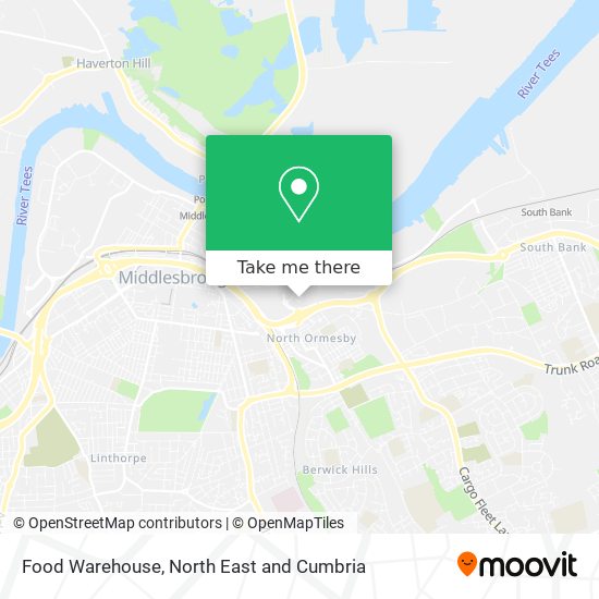 Food Warehouse map