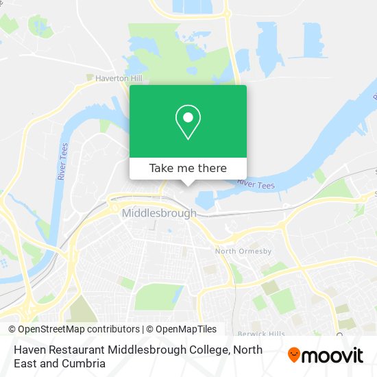 Haven Restaurant Middlesbrough College map