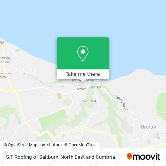 S.T Roofing of Saltburn map