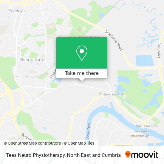 Tees Neuro Physiotherapy map