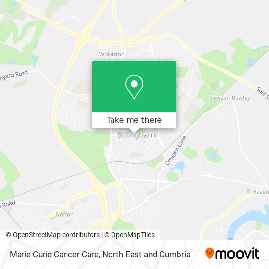 Marie Curie Cancer Care map
