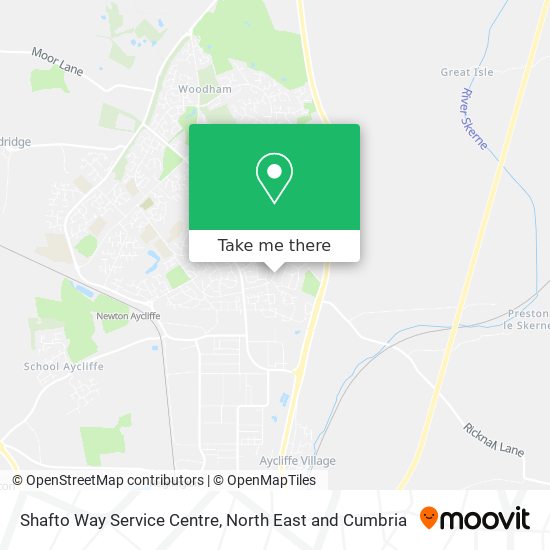 Shafto Way Service Centre map