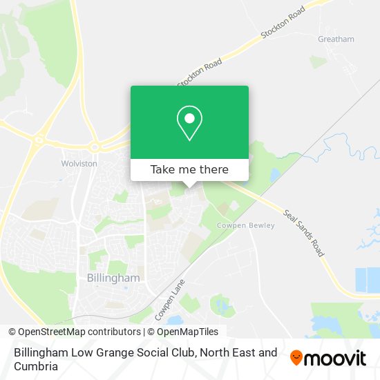 Billingham Low Grange Social Club map
