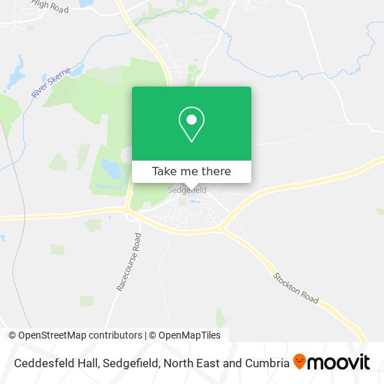 Ceddesfeld Hall, Sedgefield map