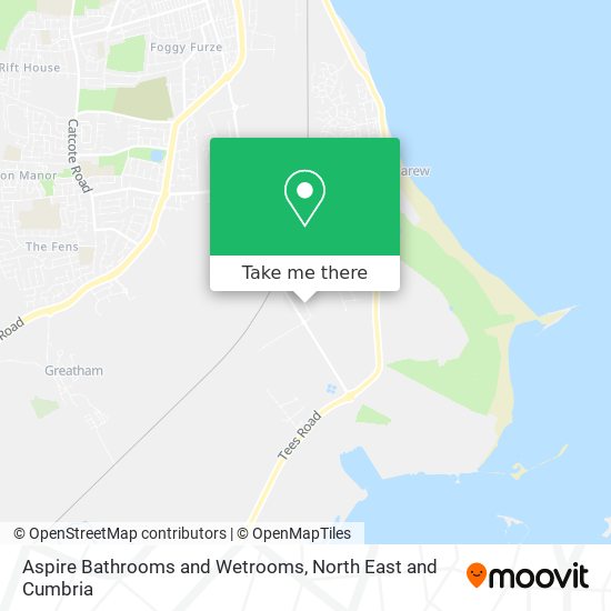 Aspire Bathrooms and Wetrooms map