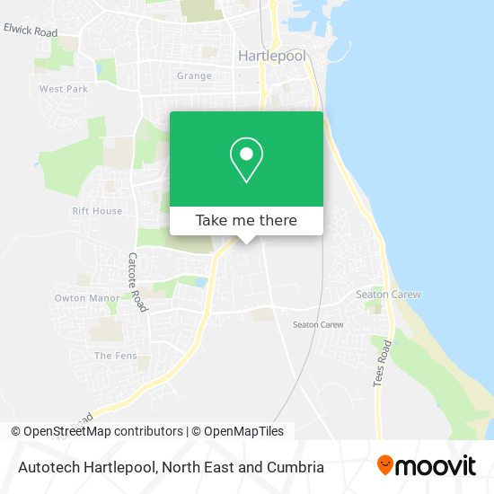 Autotech Hartlepool map