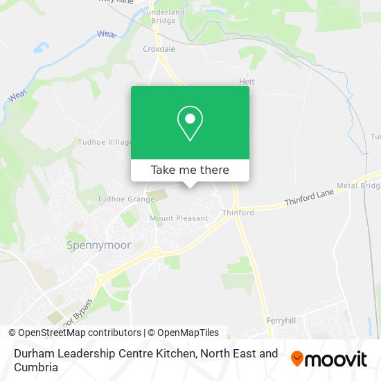 Durham Leadership Centre Kitchen map