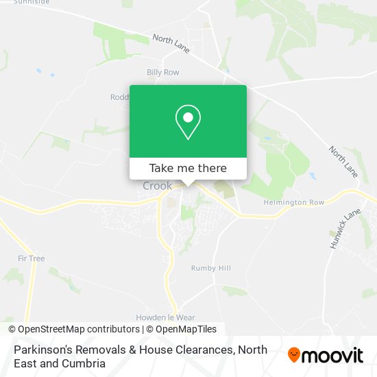 Parkinson's Removals & House Clearances map