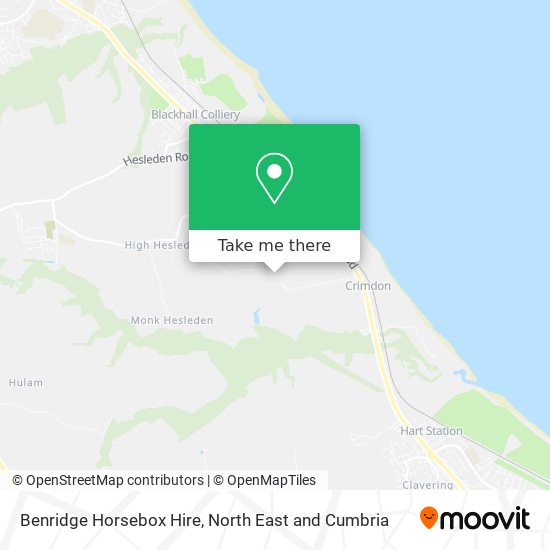 Benridge Horsebox Hire map