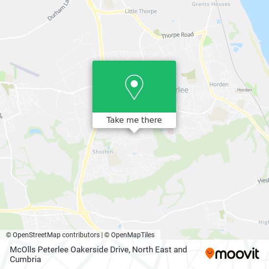McOlls Peterlee Oakerside Drive map