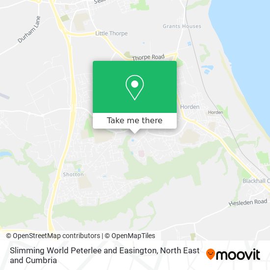 Slimming World Peterlee and Easington map