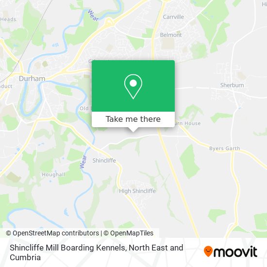 Shincliffe Mill Boarding Kennels map