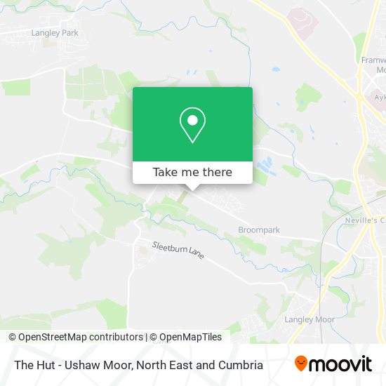 The Hut - Ushaw Moor map