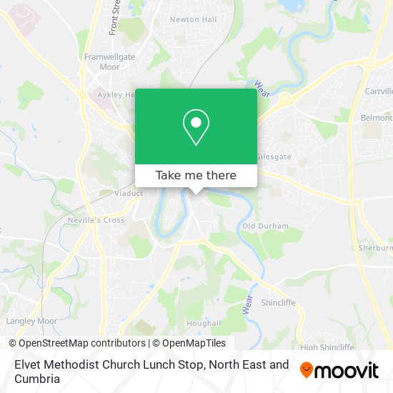 Elvet Methodist Church Lunch Stop map