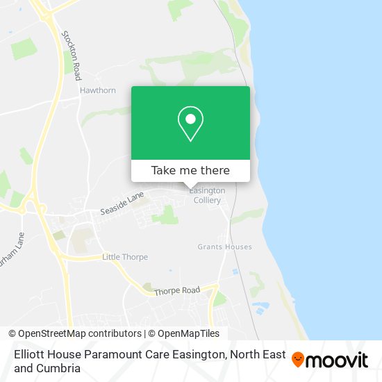 Elliott House Paramount Care Easington map