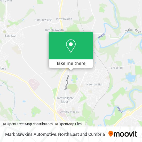 Mark Sawkins Automotive map