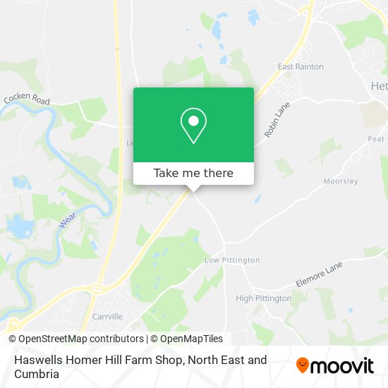 Haswells Homer Hill Farm Shop map