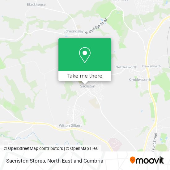 Sacriston Stores map