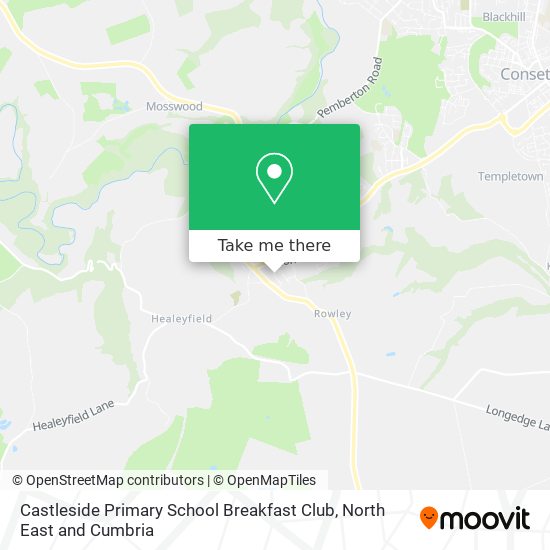 Castleside Primary School Breakfast Club map