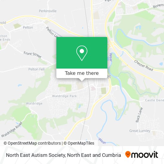 North East Autism Society map