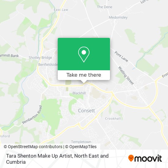 Tara Shenton Make Up Artist map