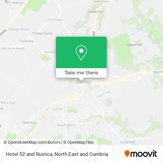 Hotel 52 and Rustica map